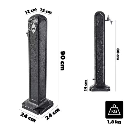 Vandpost Tanker 24x24x90 cm