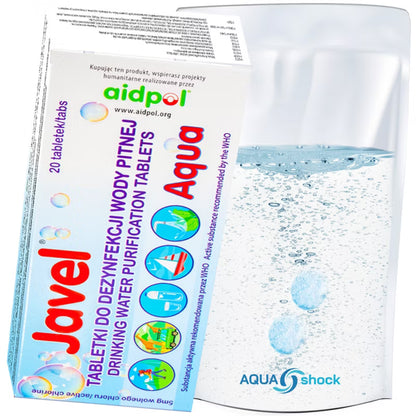 Vandrensningstabletter 20 Stk. med Rensepose 1 Liter