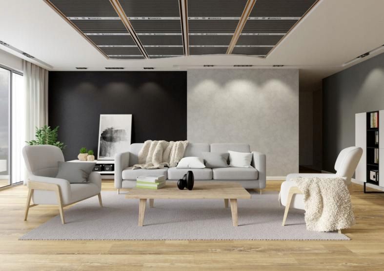 Varmefolie Sæt Infrarød 80W 100 cm 16 m² med TF-H5 Termostat