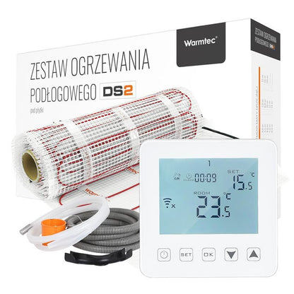 Varmemåtte 3 m² 170W/m² med WiFi Termostat Hvid