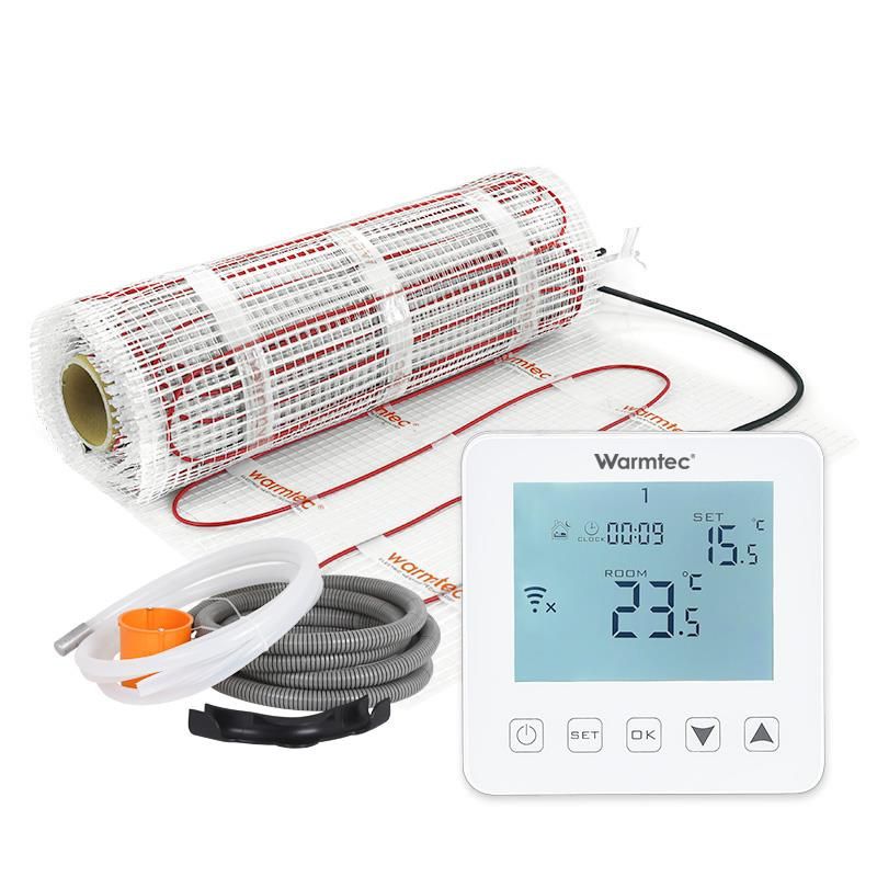 Varmemåtte 3 m² 170W/m² med WiFi Termostat Hvid