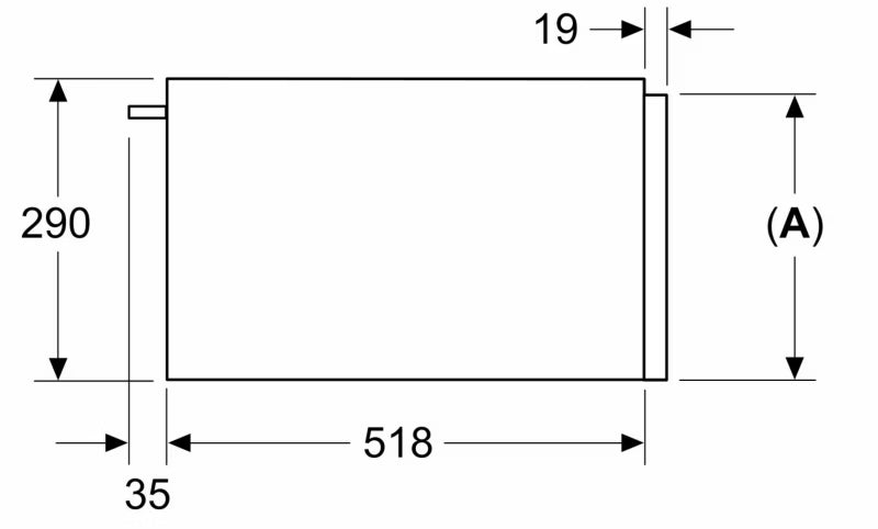 Varmeskuffe BI710D1B1 29 cm Sort 54 L