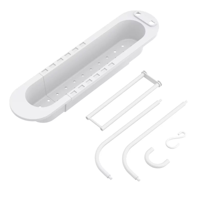 Vaskearrangør Justerbar 35,8-49,6 cm Hvid