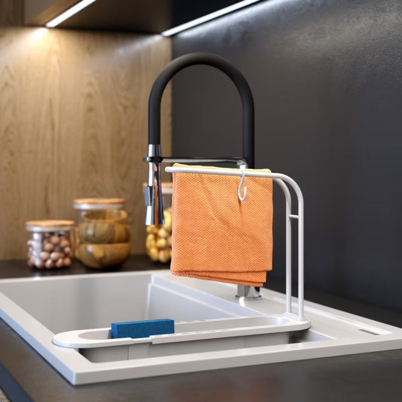 Vaskearrangør Justerbar 35,8-49,6 cm Hvid