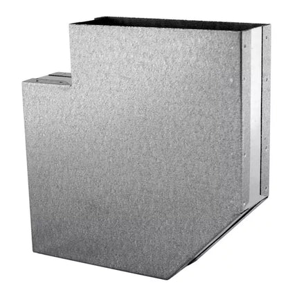 Ventilationsbøjning 150x50 mm 90° Galvaniseret Stål