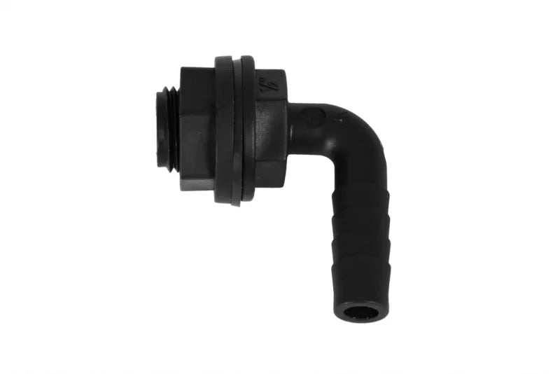 Vinkelkobling 1/2" Udvendig Gevind til Slange 1/2" Sort