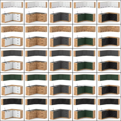 Vinkelkøkken Diana 320 cm Wotan Eg Mat