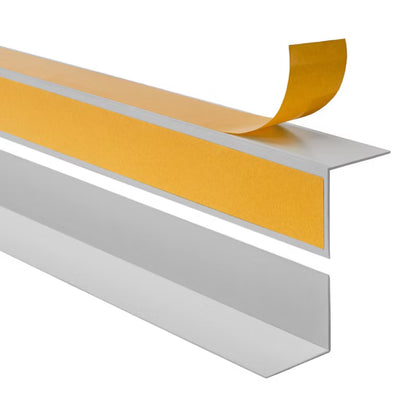Vinkelprofil PVC 20x20 mm 150 cm Selvklæbende Grå