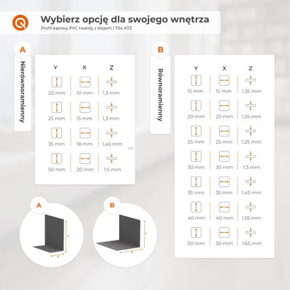 Vinkelprofil PVC 20x20 mm 150 cm Selvklæbende Grå