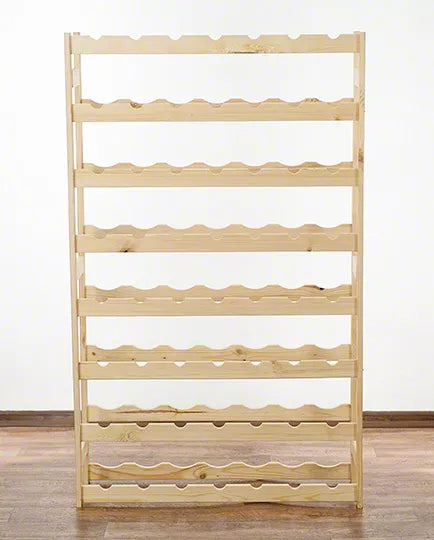 Vinreol 118x72x25 cm Fyrretræ Natur 56 Flasker