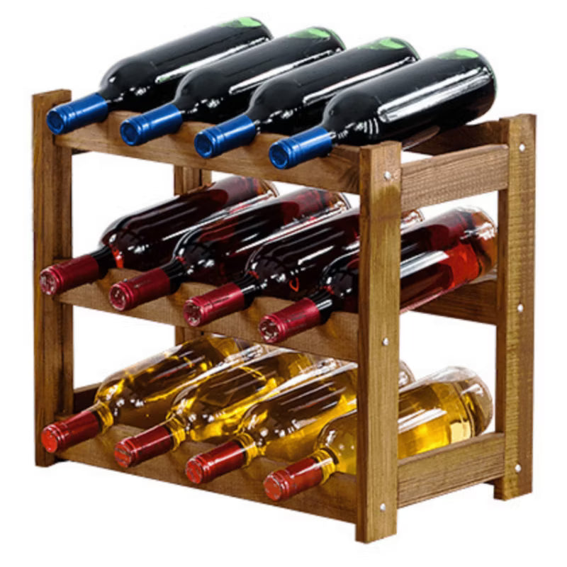 Vinreol 38x43x25 cm 12 Flasker Brun