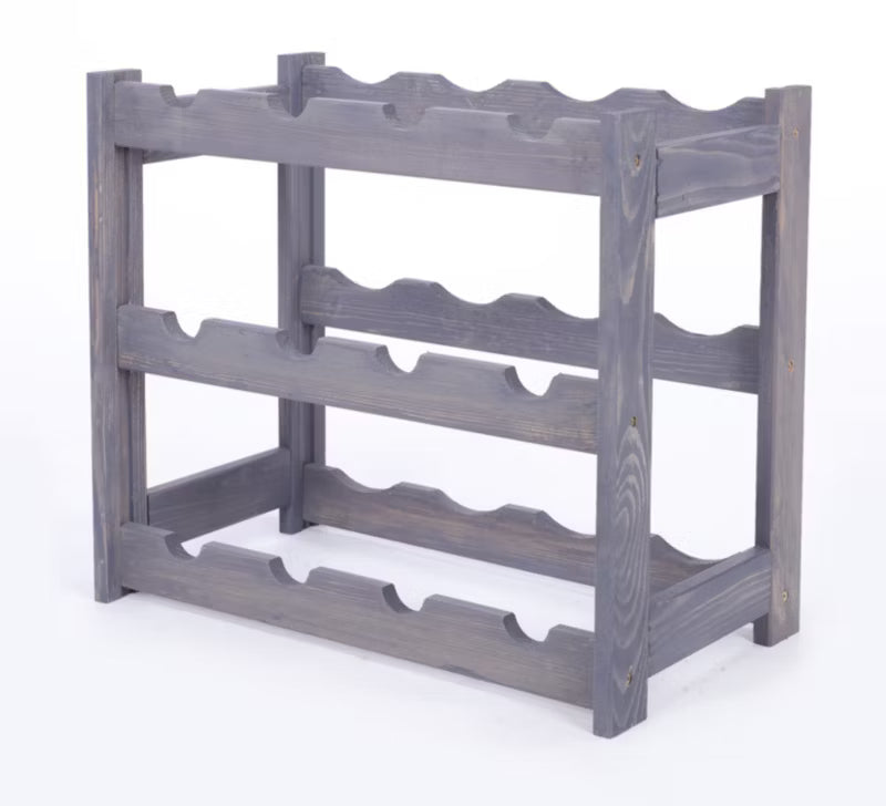 Vinreol 12 Flasker 38x43x25 cm Grå