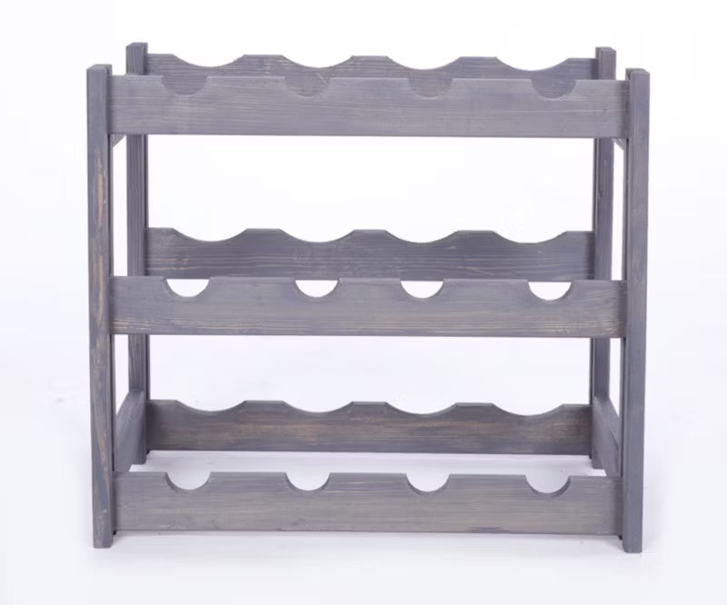 Vinreol 12 Flasker 38x43x25 cm Grå