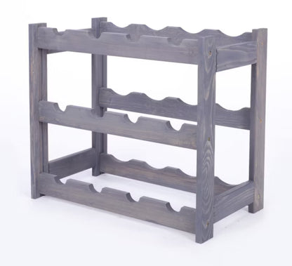 Vinreol 12 Flasker 38x43x25 cm Grå