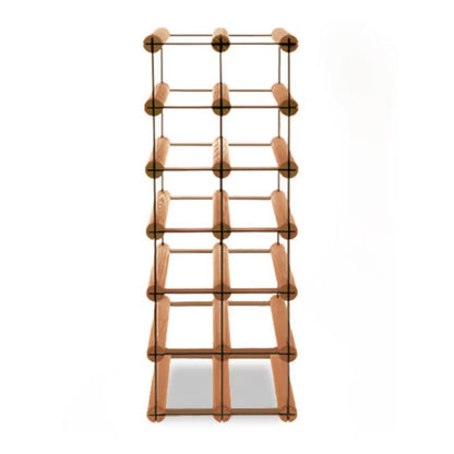 Vinreol 12 Flasker 22,5x24,5x62,5 cm Brun Træ Sort Metal
