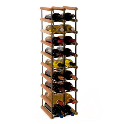Vinreol 18 Flasker 22,5x24,5x92,5 cm Sort Brun