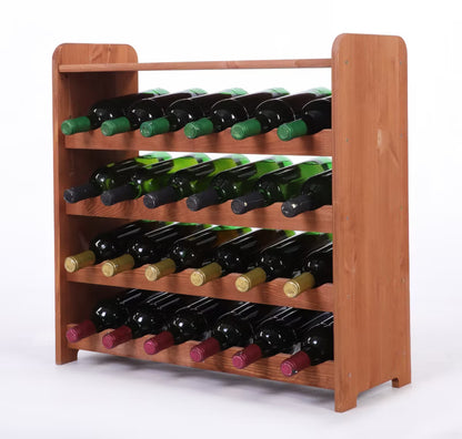 Vinreol 24 Flasker 63x62x25 cm Brun Fyrretræ