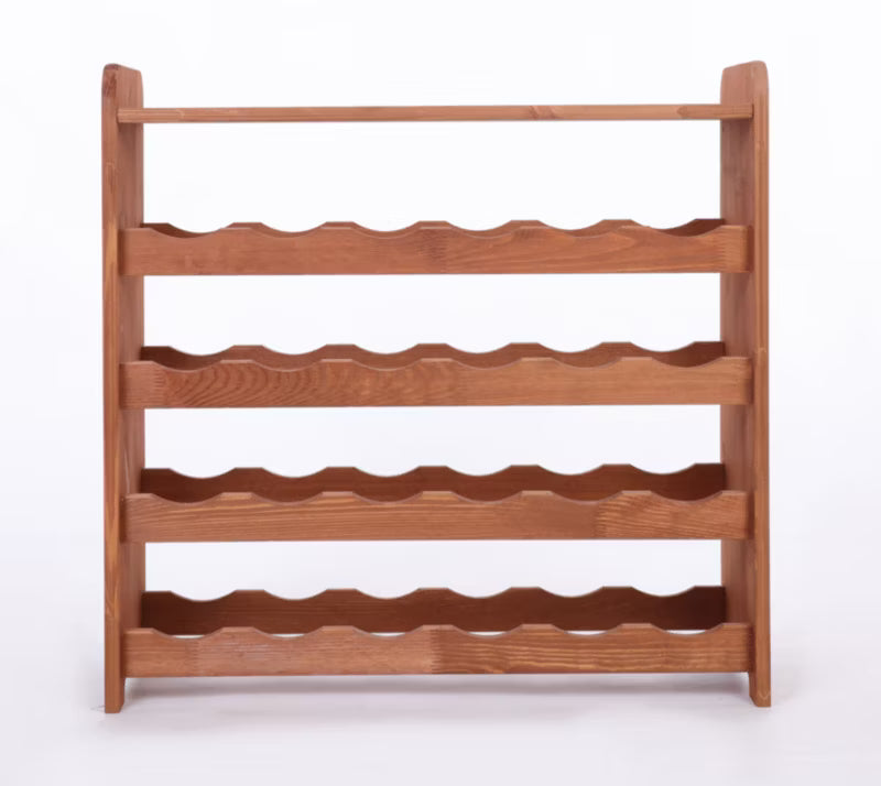 Vinreol 24 Flasker 63x62x25 cm Brun Fyrretræ