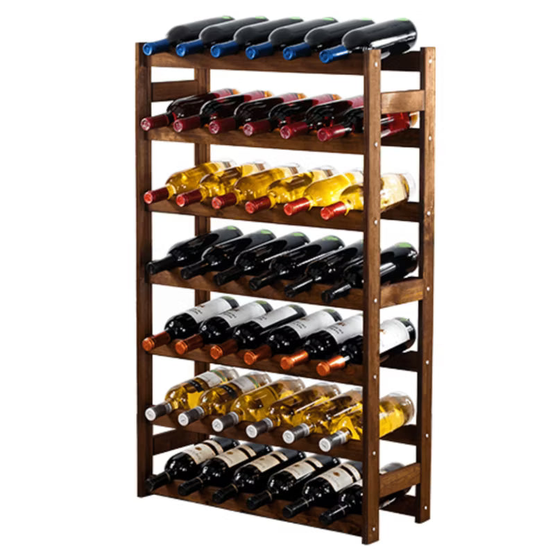 Vinreol 42 Flasker 102x63x25 cm Brun Fyrretræ