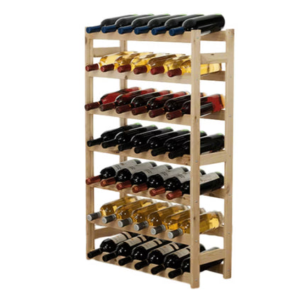 Vinreol 42 Flasker 102x63x25 cm Natur Fyrretræ