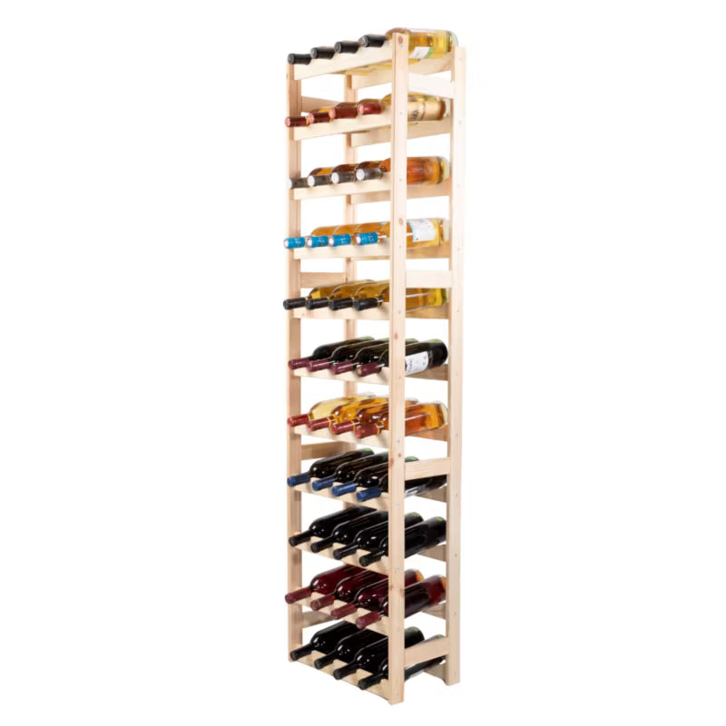 Vinreol 44 Flasker 43,5x166 cm Fyrretræ Natur