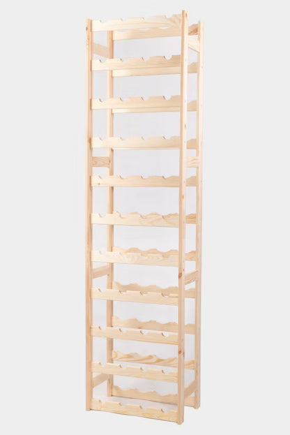 Vinreol 44 Flasker 43,5x166 cm Fyrretræ Natur
