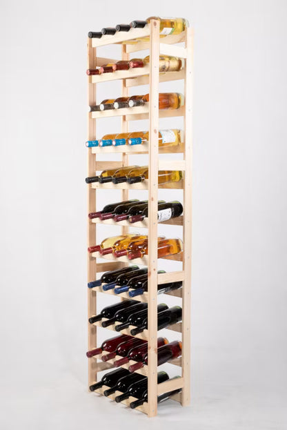 Vinreol 44 Flasker 43,5x166 cm Fyrretræ Natur