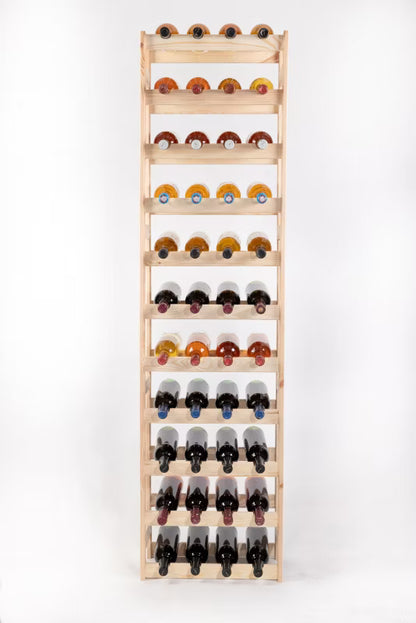 Vinreol 44 Flasker 43,5x166 cm Fyrretræ Natur