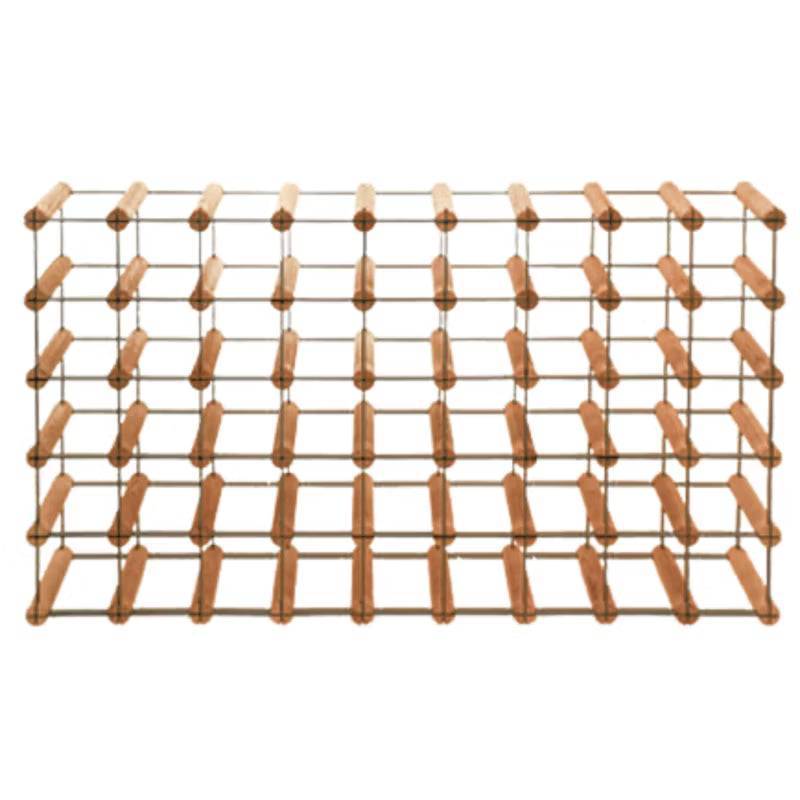 Vinreol 45 Flasker Træ og Metal Brun