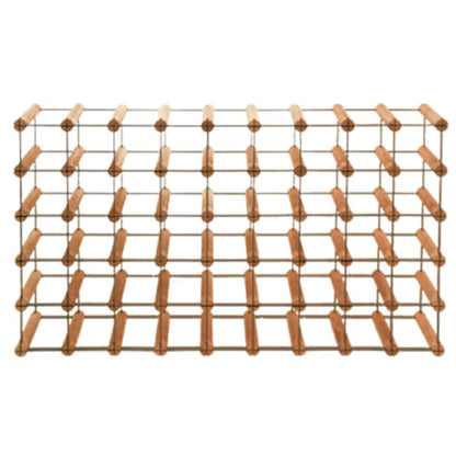Vinreol 45 Flasker Træ og Metal Brun