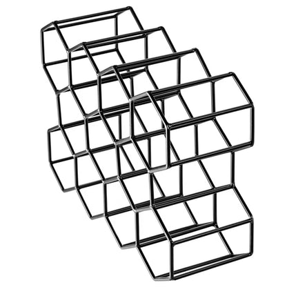 Vinreol 47x15x33 cm Sort Stål til 14 Flasker