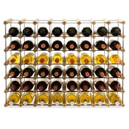 Vinreol 82,5x62,5 cm til 48 Flasker Sort Metal og Træ