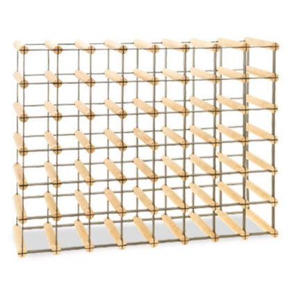 Vinreol 82,5x62,5 cm til 48 Flasker Sort Metal og Træ