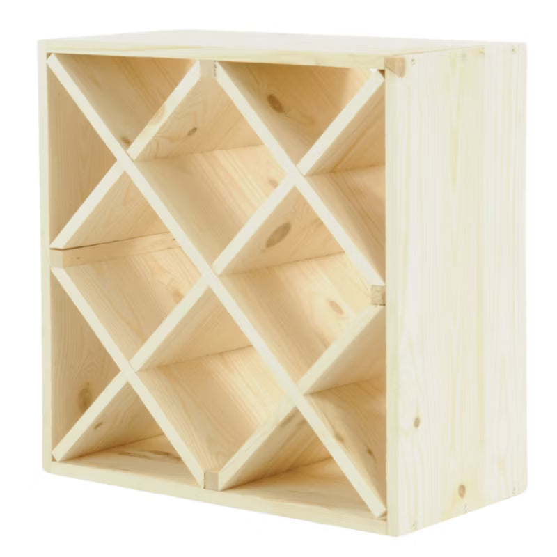 Vinreol 50x50 cm 24 Flasker Fyrretræ Natur