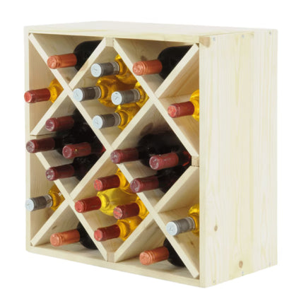 Vinreol 50x50 cm 24 Flasker Fyrretræ Natur