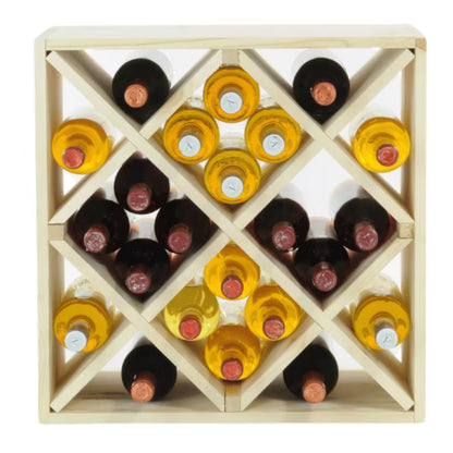 Vinreol 50x50 cm 24 Flasker Fyrretræ Natur
