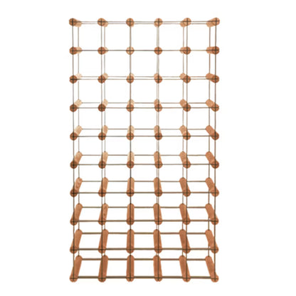 Vinreol 52,5x92,5 cm Brun Træ og Sort Metal 45 Flasker
