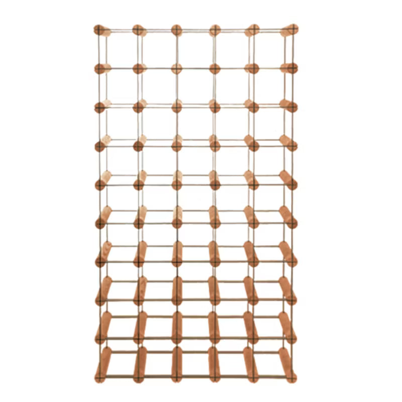 Vinreol 52,5x92,5 cm Brun Træ og Sort Metal 45 Flasker
