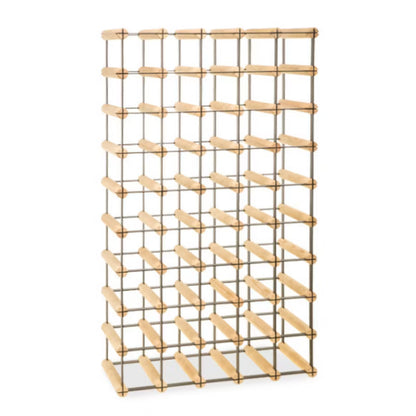 Vinreol 52,5x92,5 cm Sort og Natur Træ Til 45 Flasker