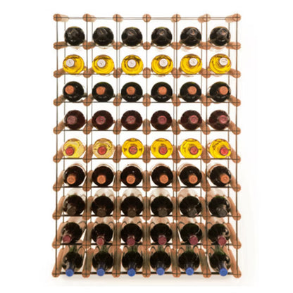 Vinreol 54 Flasker 62,5x92,5 cm Brun Sort Metal og Træ
