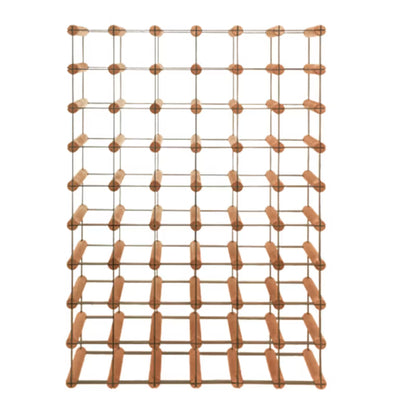 Vinreol 54 Flasker 62,5x92,5 cm Brun Sort Metal og Træ