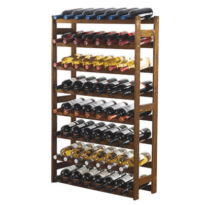 Vinreol 56 Flasker 118x72x25 cm Brun Fyrretræ