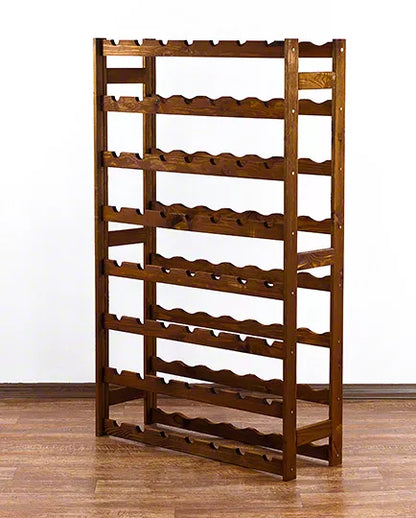 Vinreol 56 Flasker 118x72x25 cm Brun Fyrretræ