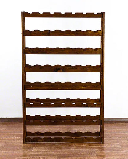 Vinreol 56 Flasker 118x72x25 cm Brun Fyrretræ