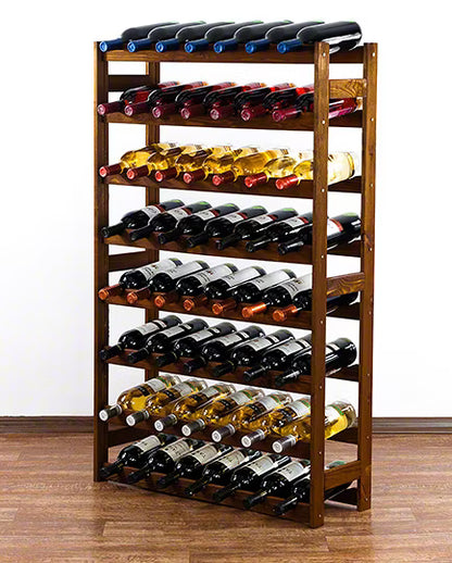 Vinreol 56 Flasker 118x72x25 cm Brun Fyrretræ