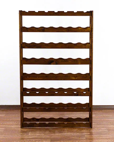 Vinreol 56 Flasker 118x72x25 cm Brun Fyrretræ