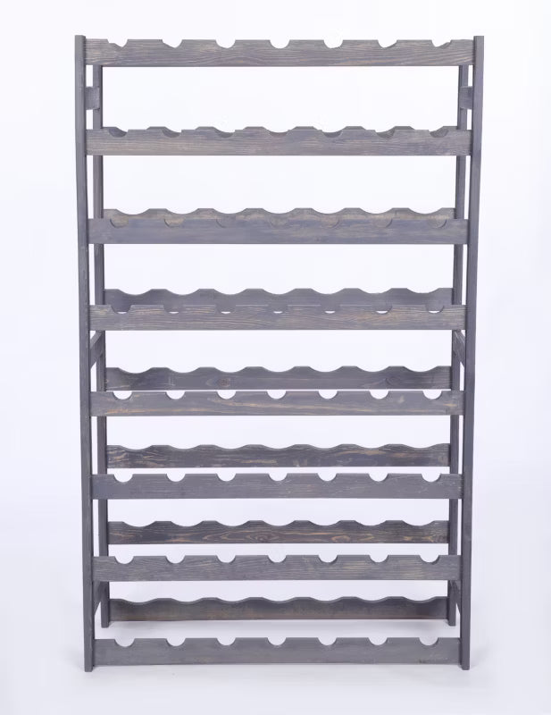 Vinreol 56 Flasker 118x72x25 cm Grå Fyrretræ