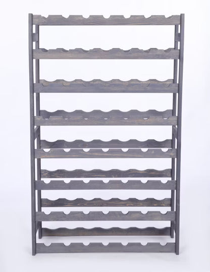 Vinreol 56 Flasker 118x72x25 cm Grå Fyrretræ