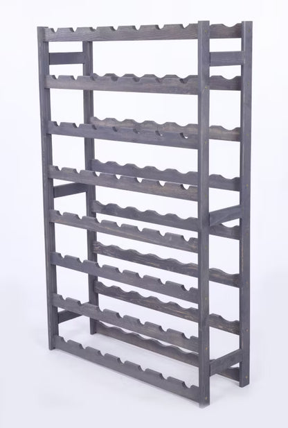 Vinreol 56 Flasker 118x72x25 cm Grå Fyrretræ