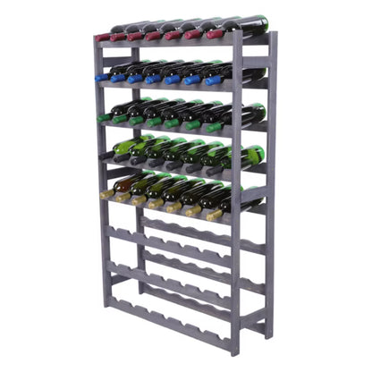 Vinreol 56 Flasker 118x72x25 cm Grå Fyrretræ